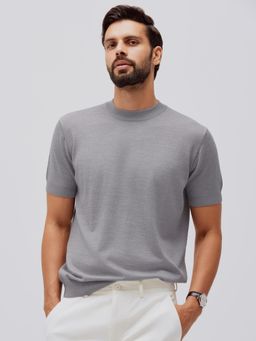 Andamen - Grey Merino Wool T-Shirt