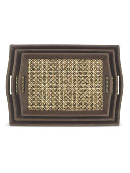 Freelance - PVC Trinity , Bed Breakfast Serving Tray (set of 3), with Handles, Rectangle