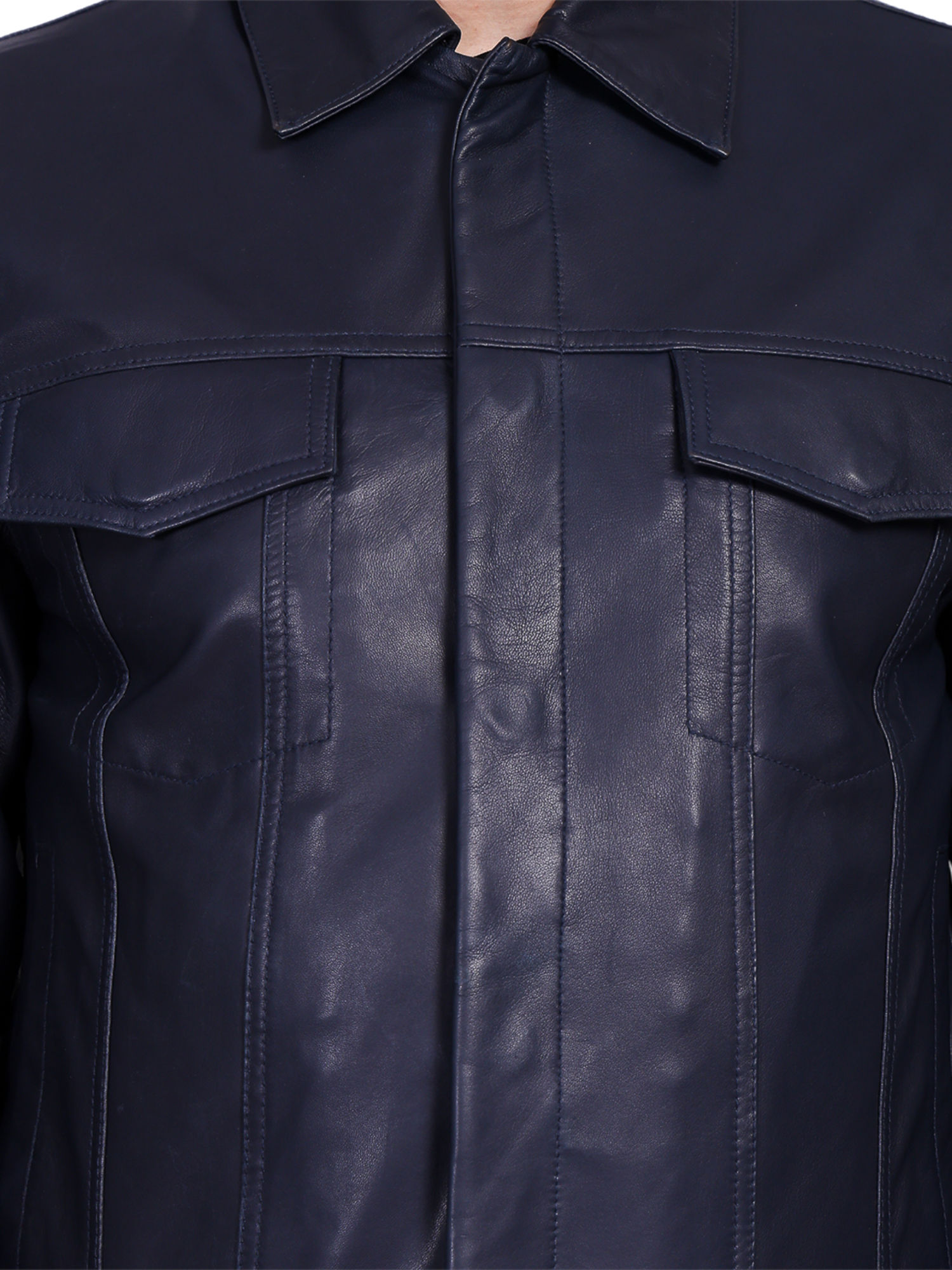 Buy Justanned Jean Lamb Leather Jacket (S) Online