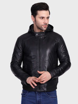 Justanned - Hooded Soft Leather Jacket