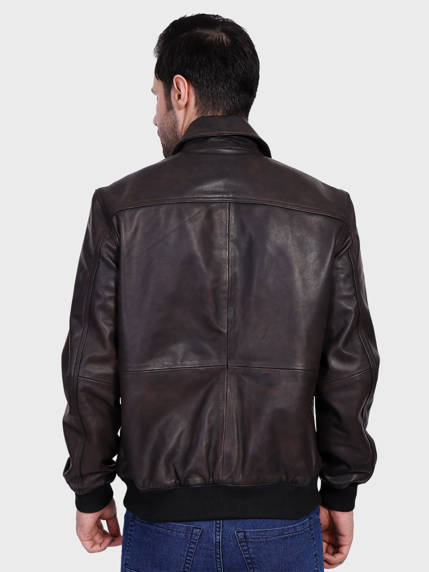 Buy Justanned Washed Lamb Leather Jacket (S) Online