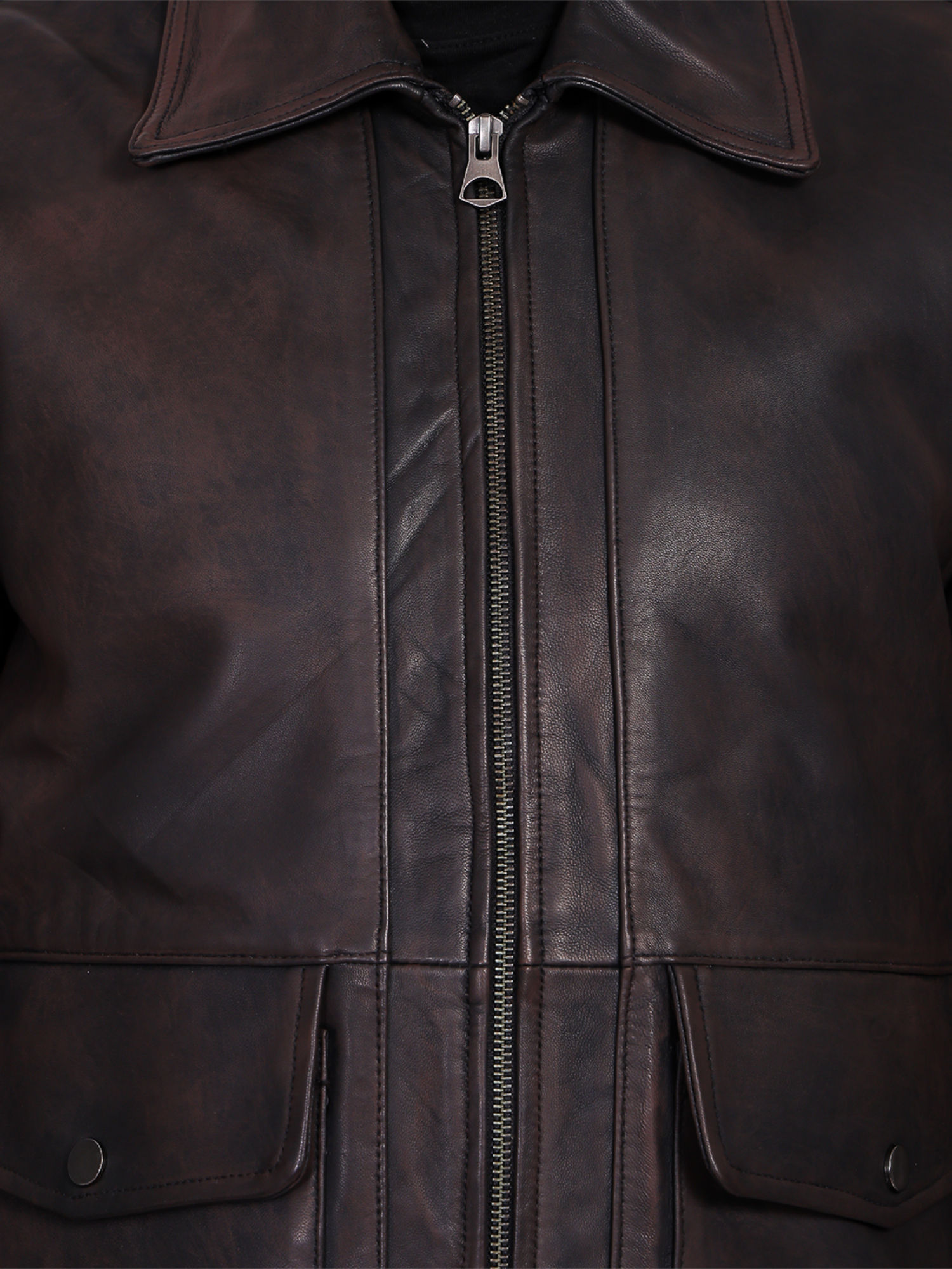 Buy Justanned Washed Lamb Leather Jacket (S) Online