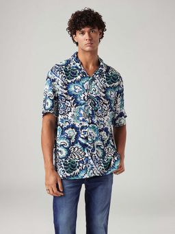 Levi's - Blue Printed Relaxed Fit Shirt