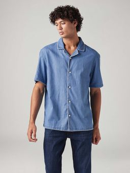 Levi's - Blue Solid Relaxed Fit Shirt