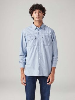 Levi's - Blue Solid Slim Fit Shirt