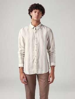 Levi's - Beige Stripes Slim Fit Shirt
