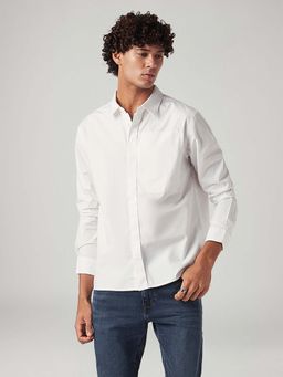 Levi's - White Solid Slim Fit Shirt