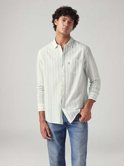 Levi's - Green Stripes Slim Fit Shirt