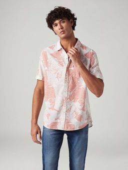 Levi's - Peach Abstract Slim Fit Shirt