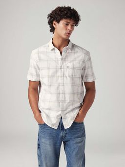 Levi's - Off White Checks Slim Fit Shirt