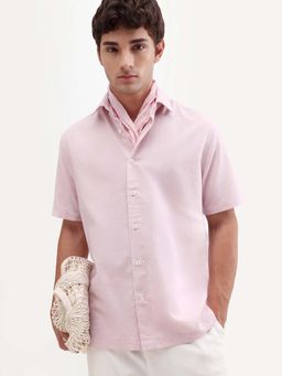 Rare Rabbit - Pink Solid Regular Fit Shirt