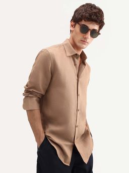 Rare Rabbit - Brown Checks Regular Fit Shirt