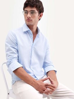 Rare Rabbit - White Checks Regular Fit Shirt