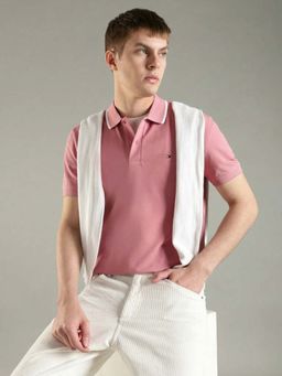 Tommy Hilfiger - Pink Solid Regular Fit Polo T-Shirt