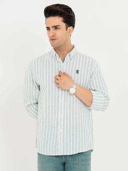 Red Tape - Green Stripes Regular Fit Shirt