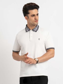 Red Tape - White Solid Regular Fit Polo T-Shirt