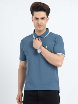 Red Tape - Teal Solid Regular Fit Polo T-Shirt