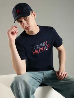 Tommy Hilfiger - Navy Blue Solid Regular Fit T-Shirt