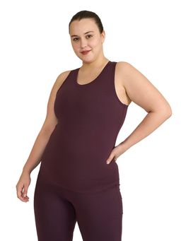 Hunnit - Zen Round Neck Tank Top with In Built Sports Bra