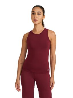 Hunnit - Zen Round Neck Tank Top with In Built Sports Bra