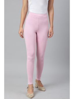 W - Cameo Pink Solid Knitted Women's Leggings