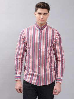 GANT - Men Red Striped Regular Shirt