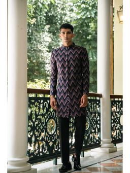 TAJIRI - Valiant Multicolor Sherwani with Pant