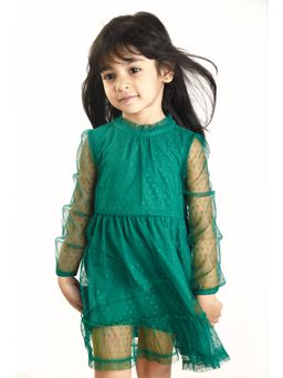 Beebay - Long Sleeves Ruffled Tulle Dress