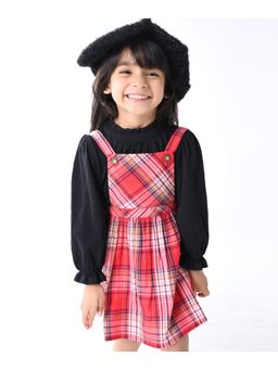 Beebay - Twill Plaid Pinafore Dress