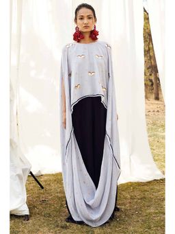 Aapro Label - Blue Bandhej Loop Dress