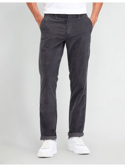 Arrow Sports - Regular Fit Corduroy Trousers Grey