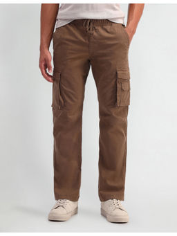 U.S. Polo Assn. Denim Co. - Solid Brown Cotton Cargos