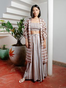 House of Fett - Black Lagos Check Cape Jacket