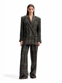 CILVR - Distorted Plaid Power Olive Jacket