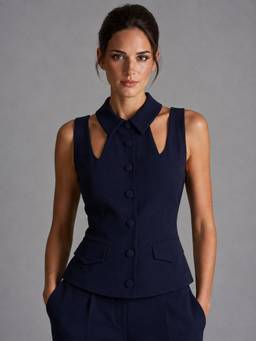 Stylia - Navy Blue Aurelia Co-Ord Set