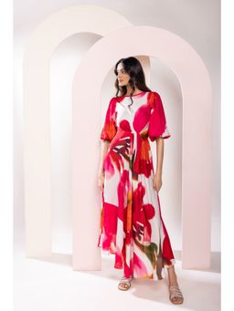 Poppi - Multicolor Zinnia Printed Maxi Dress