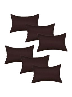 Kuber Industries - Brown Cotton Striped Pattern Pillow Covers (Pack of 6) (30x19 Inch)