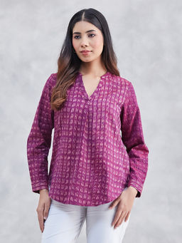 Fabindia - Women Purple Printed Tunic
