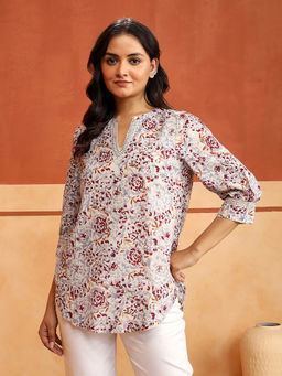 Fabindia - Women Multi-Color Floral Printed Tunic