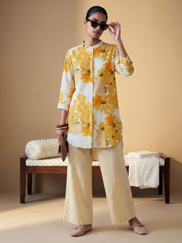 max - Women Yellow Floral Printed Kurti