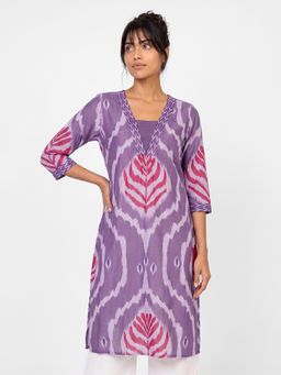 max - Women Purple Printed Kurta