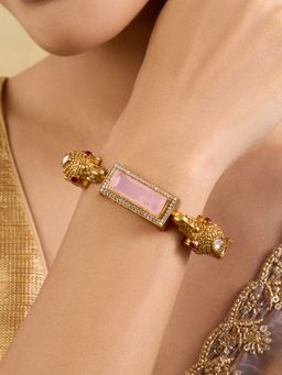 Indinoor - Ranya Kundan Bangle - Pink
