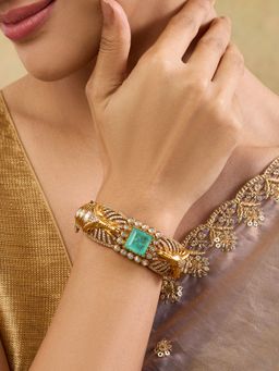 Indinoor - Veera Kundan Bangle - Blue