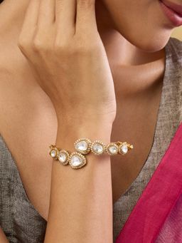 Indinoor - Reyna Kundan Cuff - White