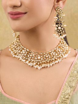 Indinoor - Ojasvi Jadau Necklace Set - White