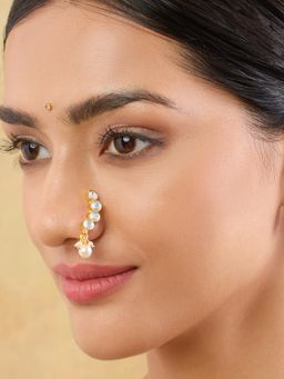 Indinoor - Kaia Kundan Nath - White