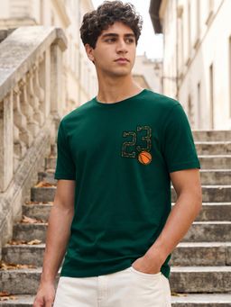 Bewakoof - Men Adventuring Green 23 Graphic Printed T-Shirt