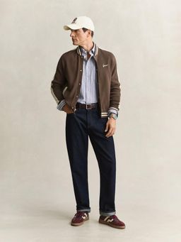 GANT - Men Brown Cotton Regular Fit Varsity Jacket