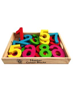 Skillofun - Number Cutout Block(0-9, 2 Of Each) Colored
