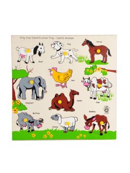 Skillofun - King Size Identification Tray Useful Animals